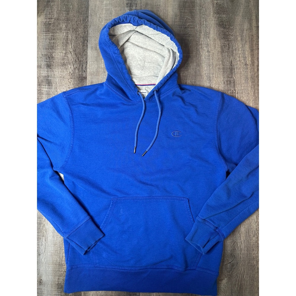 Champion Authentic Athleticwear Royal Blue Fleece Pullover Hoodie Mens Medium